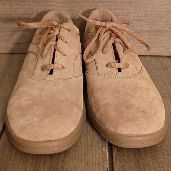 Hush Puppies Women Tan Suede Leather 56424 Lace Up Shoes Size 8M - Picture 3 of 10